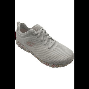 Skechers White Sneakers with Floral Accents